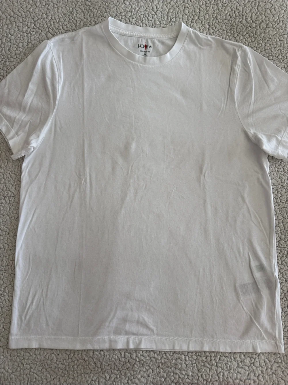J. Crew Men’s Classic White Crewneck Short Sleeve Tee